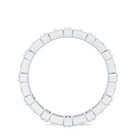 Princess and Baguette Cut Zircon Alternate Eternity Ring Zircon - ( AAAA ) - Quality - Rosec Jewels