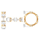 7 CT Designer Zircon Eternity Ring in Prong Setting Zircon - ( AAAA ) - Quality - Rosec Jewels