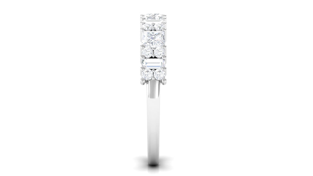 Designer Zircon Half Eternity Band Ring Zircon - ( AAAA ) - Quality - Rosec Jewels