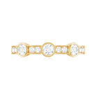 1/2 CT Certified Moissanite Minimal Semi Eternity Ring Moissanite - ( D-VS1 ) - Color and Clarity - Rosec Jewels