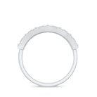 Baguette and Round Cut Zircon Classic Half Eternity Ring Zircon - ( AAAA ) - Quality - Rosec Jewels
