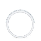 1 CT Moissanite Half Eternity Band Ring in Prong Setting Moissanite - ( D-VS1 ) - Color and Clarity - Rosec Jewels