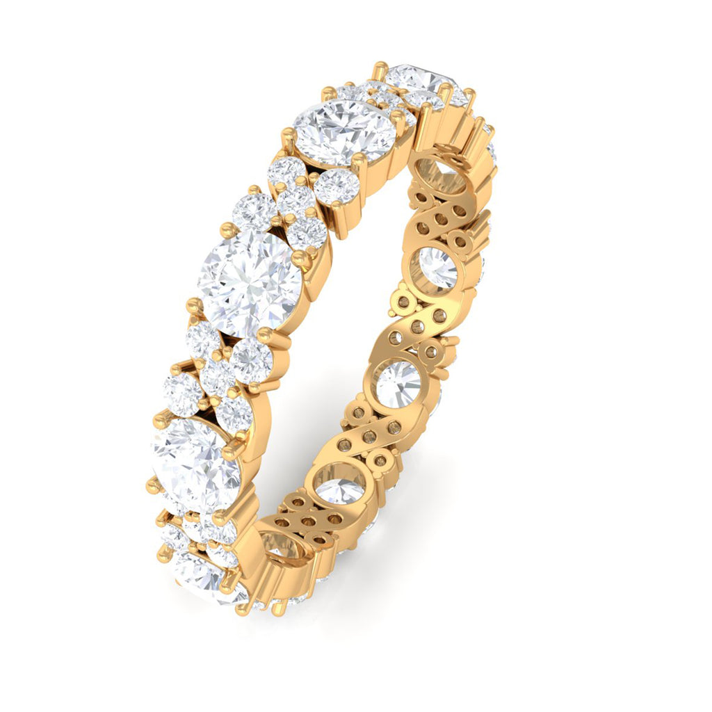 1 CT Elegant Cubic Zirconia Eternity Ring Zircon - ( AAAA ) - Quality - Rosec Jewels
