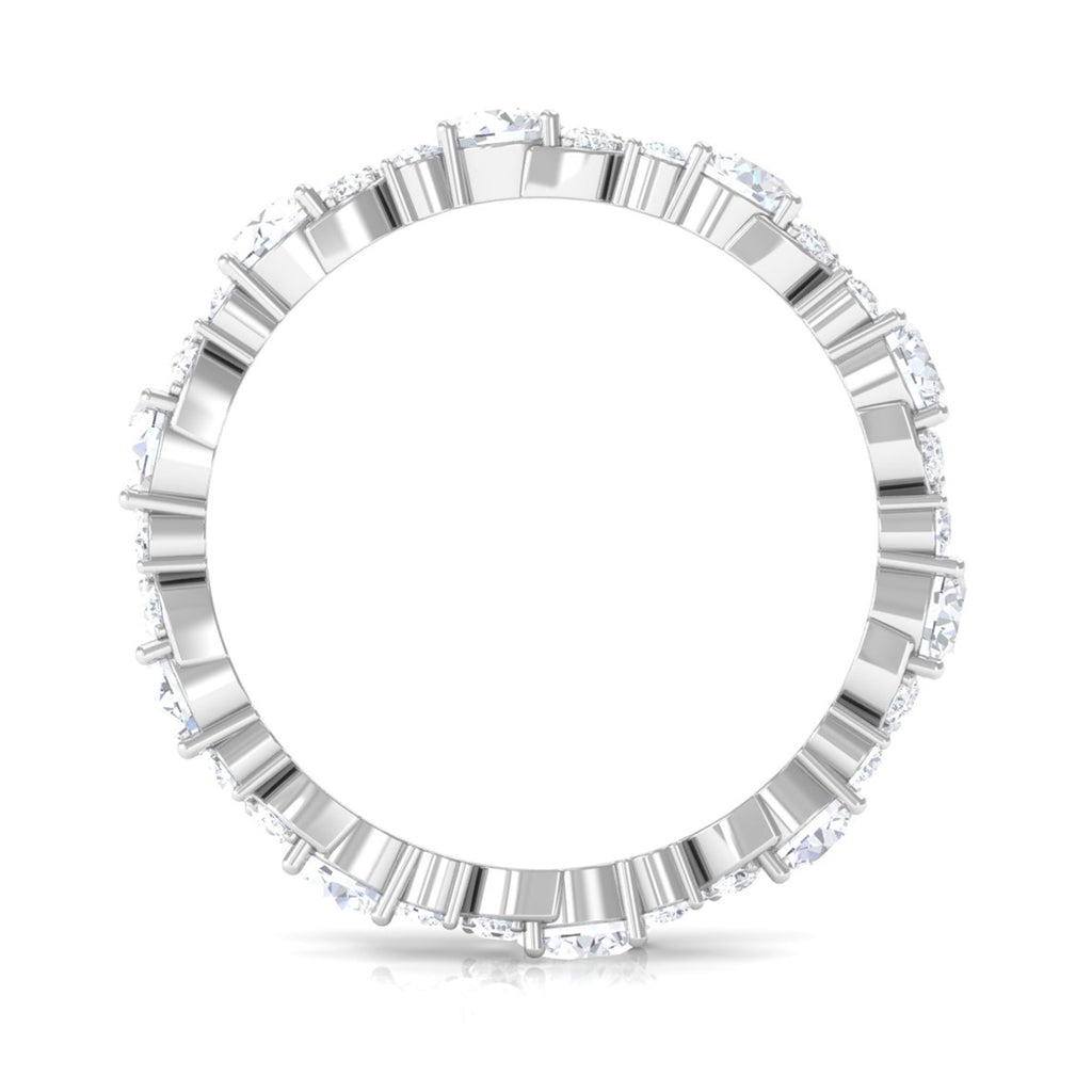 3 CT Elegant Simulated Diamond Eternity Ring Zircon - ( AAAA ) - Quality - Rosec Jewels