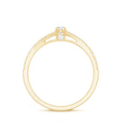 Minimal Split Shank Oval Simulated Diamond Engagement Ring Zircon - ( AAAA ) - Quality - Rosec Jewels