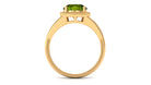 2 CT Round Peridot Solitaire Gold Ring in Split Shank Peridot - ( AAA ) - Quality - Rosec Jewels