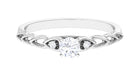 0.50 CT Round Moissanite Designer Promise Gold Ring Moissanite - ( D-VS1 ) - Color and Clarity - Rosec Jewels