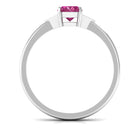1.25 CT Oval Pink Tourmaline Solitaire Ring with Diamond Accent Pink Tourmaline - ( AAA ) - Quality - Rosec Jewels