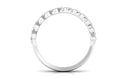 1 CT Baguette Smoky Quartz and Diamond Braided Half Eternity Band Ring Smoky Quartz - ( AAA ) - Quality - Rosec Jewels