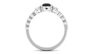 1.50 CT Black Diamond Solitaire Designer Ring with Diamond Black Diamond - ( AAA ) - Quality - Rosec Jewels