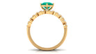 2 CT Emerald Classic Wedding Ring Set in Gold with Moissanite Emerald - ( AAA ) - Quality - Rosec Jewels