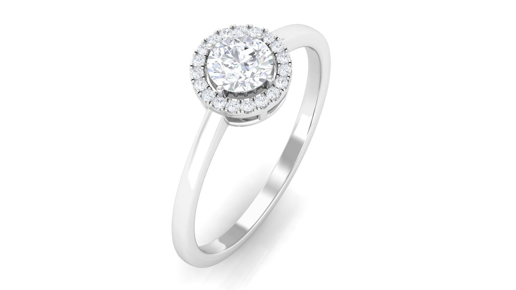 Lab Grown Diamond Promise Ring with Halo