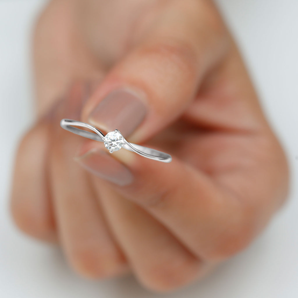 Solitaire Lab Grown Diamond Promise Ring