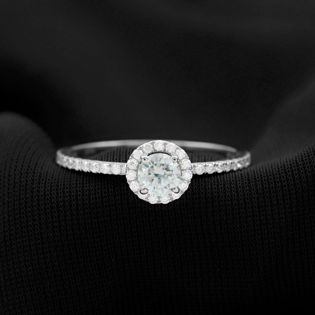 Round Lab Grown Diamond Promise Engagement Ring