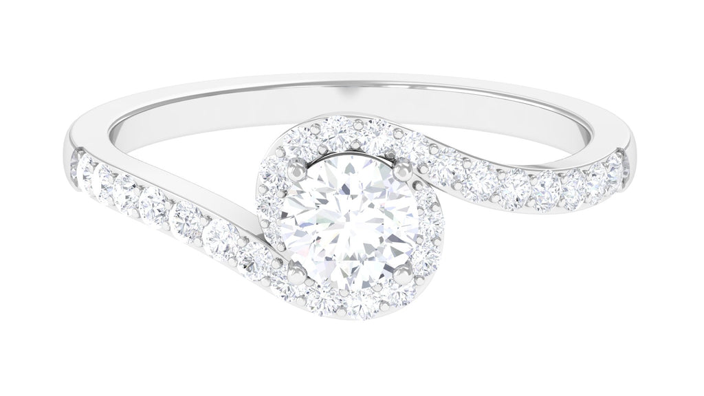 Lab Grown Diamond Bypass Engagement Ring