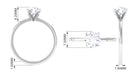 Adorable Peg Head Set Solitaire Moissanite Ring for Women Moissanite - ( D-VS1 ) - Color and Clarity - Rosec Jewels