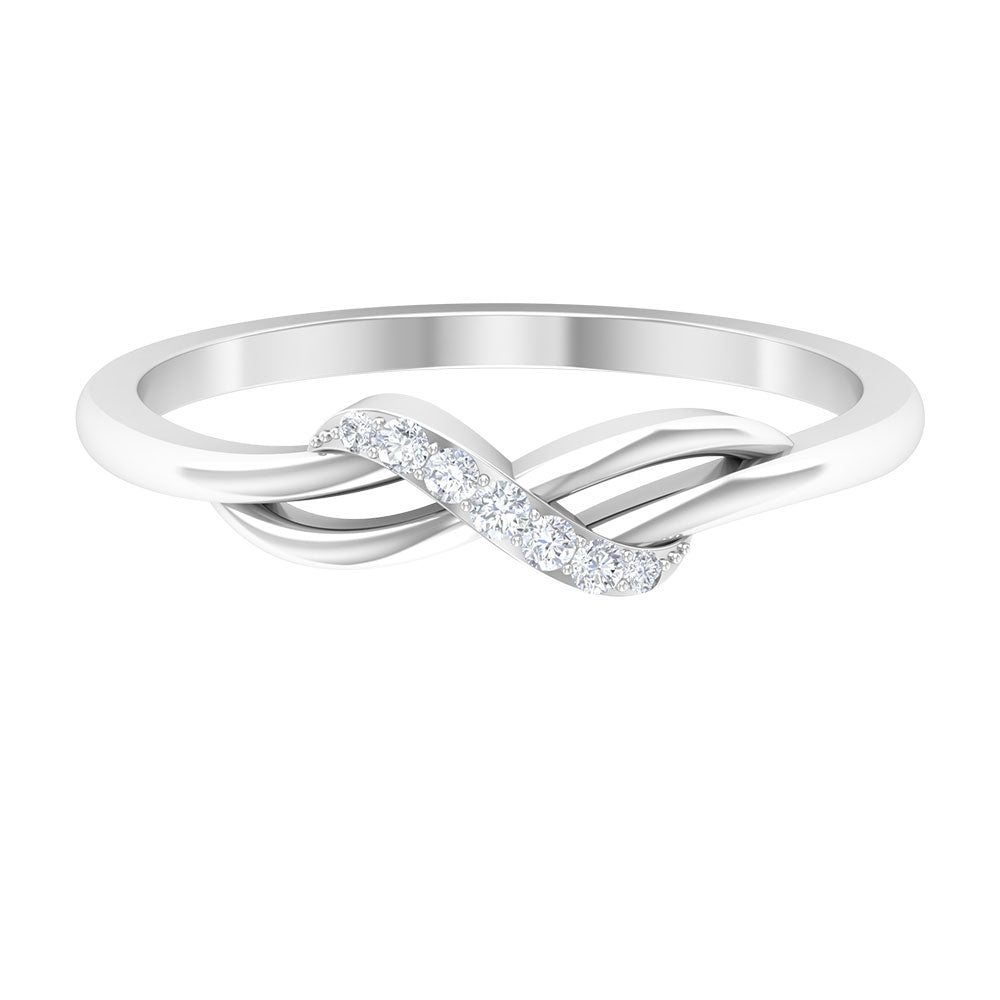 Certified Diamond Minimal Infinity Promise Ring Diamond - ( HI-SI ) - Color and Clarity - Rosec Jewels