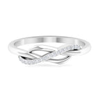 Natural Diamond Minimal Infinity Promise Ring Diamond - ( HI-SI ) - Color and Clarity - Rosec Jewels
