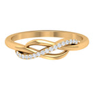 Natural Diamond Minimal Infinity Promise Ring Diamond - ( HI-SI ) - Color and Clarity - Rosec Jewels