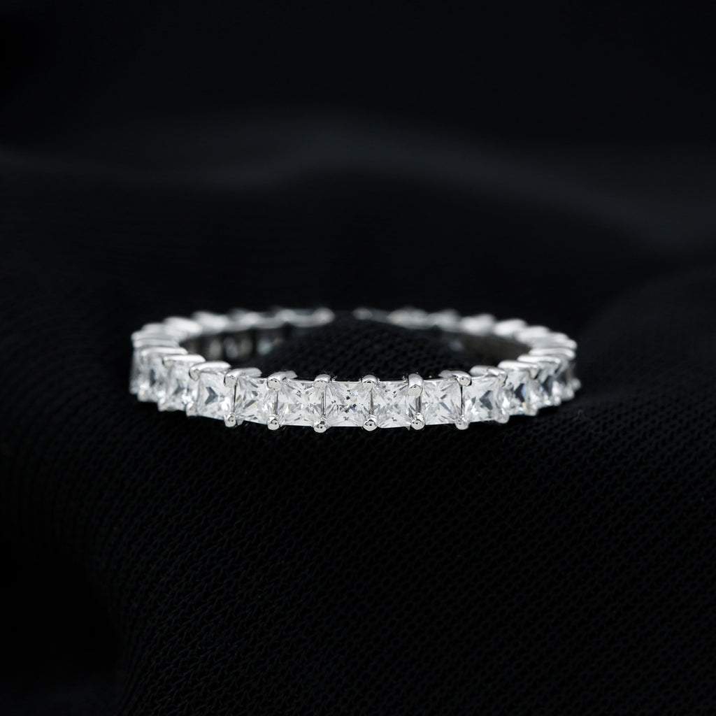 1.50 CT Zircon Full Eternity Ring Zircon - ( AAAA ) - Quality - Rosec Jewels