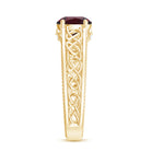 1.75 CT Rhodolite Celtic Solitaire Band with Diamond Rhodolite - ( AAA ) - Quality - Rosec Jewels