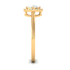 Cubic Zirconia Floating Halo Promise Ring Zircon - ( AAAA ) - Quality - Rosec Jewels