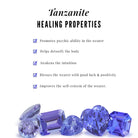 Claw Set Oval Tanzanite and Diamond Cluster Pendant Tanzanite - ( AAA ) - Quality - Rosec Jewels